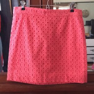 J. Crew Cotton Pink Skirt